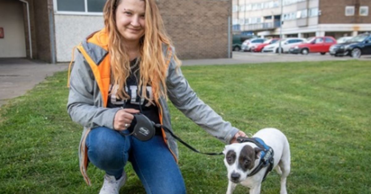 Amy Edmonson and her dog, Star, who she says saved her life.