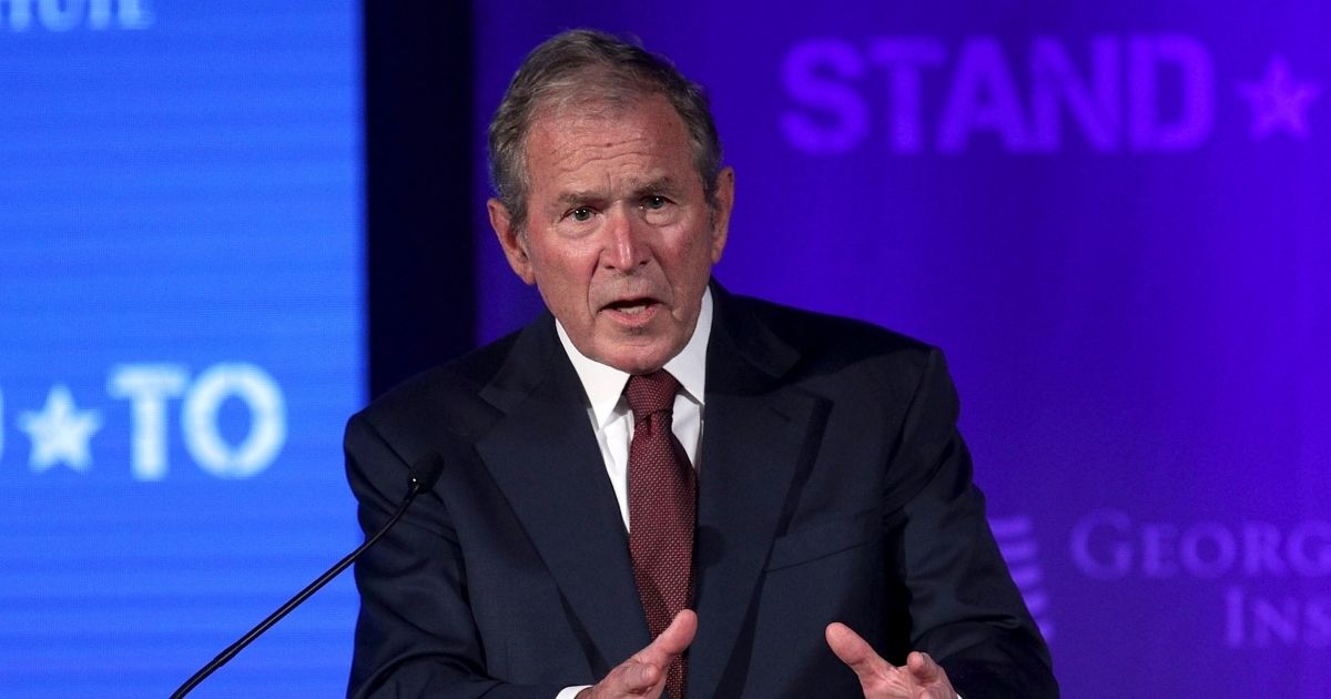 Former U.S. President George W. Bush speaks during a conference at the U.S. Chamber of Commerce June 23, 2017, in Washington, D.C.