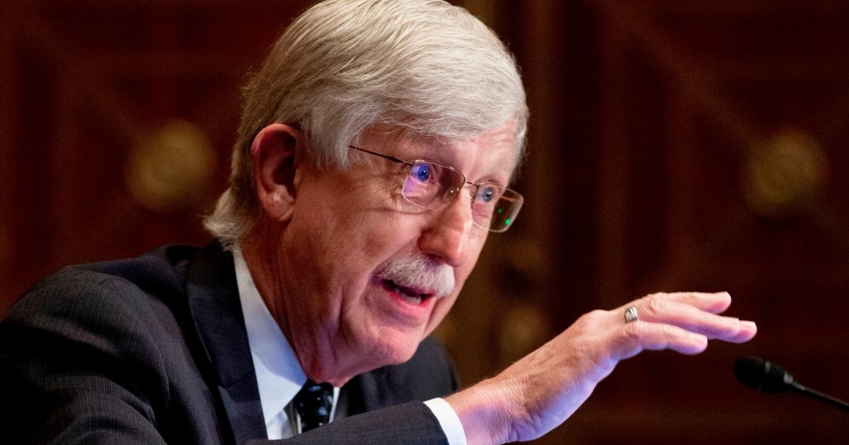 Dr. Francis Collins, director of the National Institutes of Health, testifies during a Senate Health, Education, Labor and Pensions Committee hearing on Sept. 9, 2020, in Washington, D.C., to discuss vaccines and protecting public health during the coronavirus pandemic.