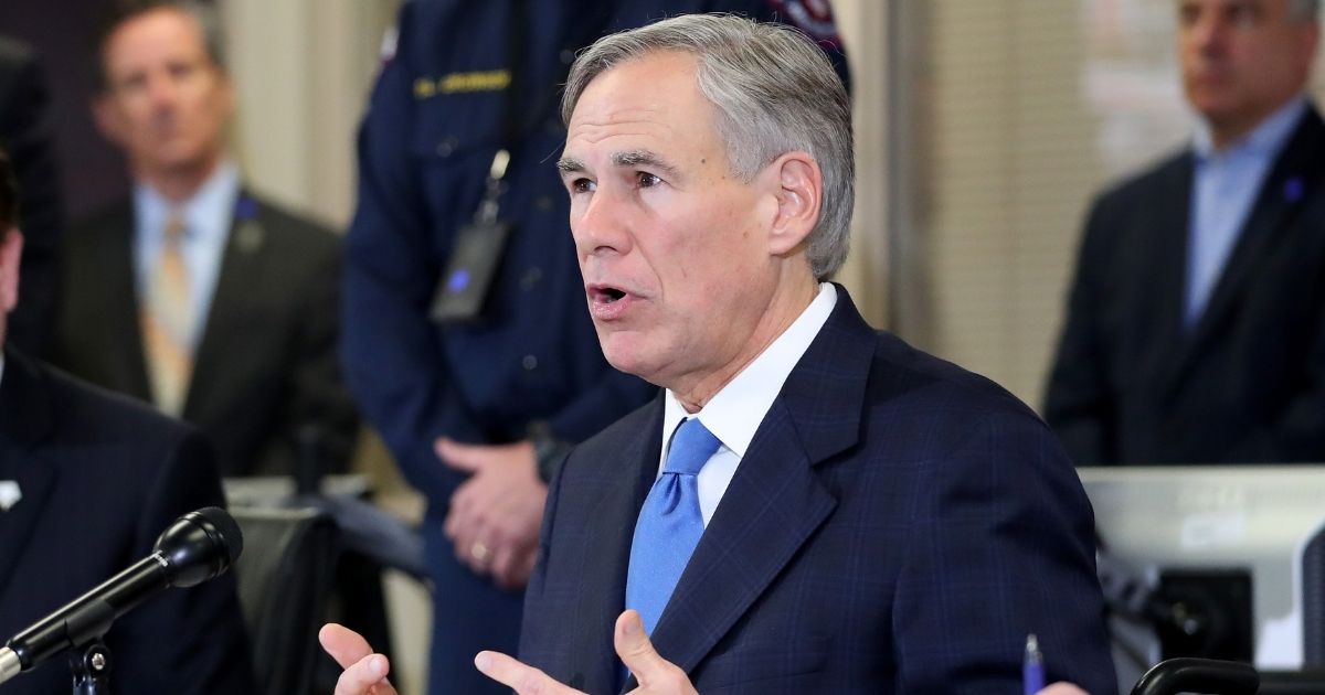 Republican Texas Gov. Greg Abbott addresses the media during a press conference held at Arlington Emergency Management on March 18, 2020, in Arlington, Texas.
