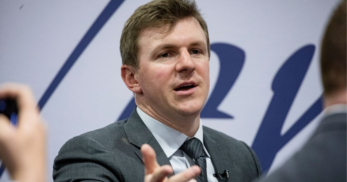 James O'Keefe, founder of Project Veritas, meets with supporters during the Conservative Political Action Conference in National Harbor, Maryland, on Feb. 28, 2020.