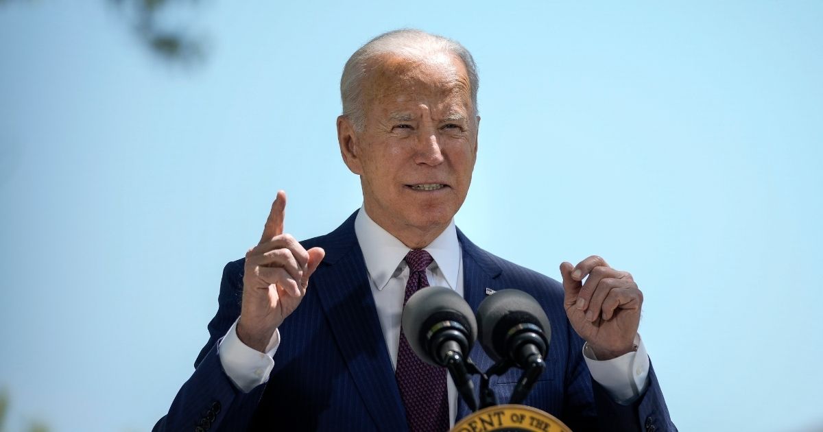 President Joe Biden speaks about updated CDC mask guidance on the North Lawn of the White House on Tuesday in Washington, D.C.