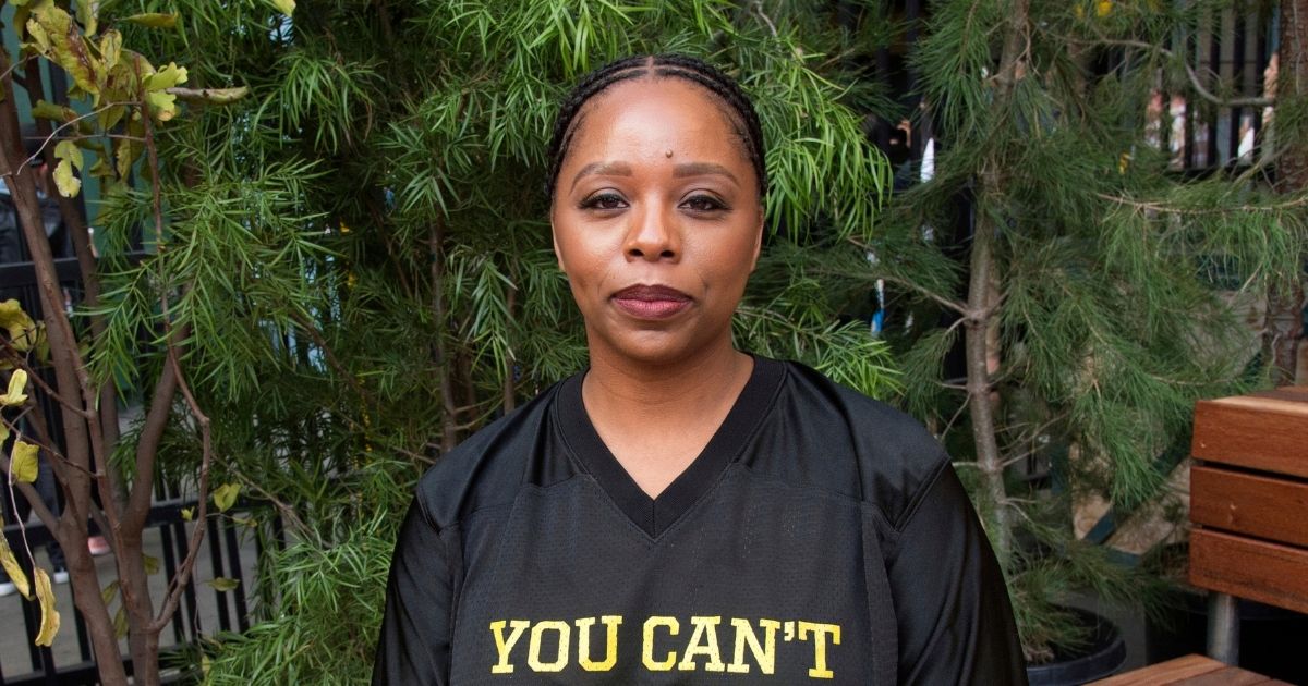 BLM co-founder Patrisse Cullors poses for a photo on day three of Summit LA18 in Los Angeles on Nov. 4, 2018.