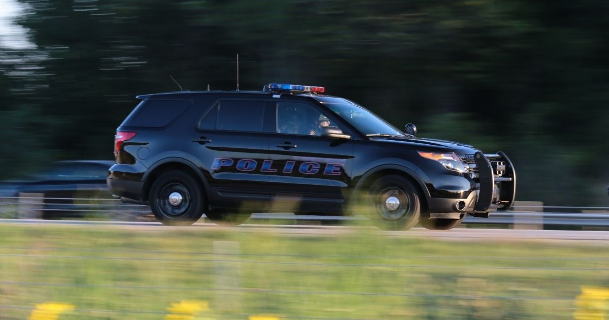 The above stock photo shows a police SUV car.