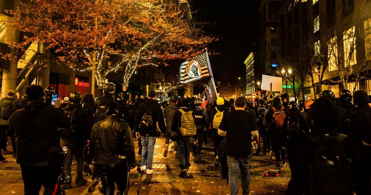 Protesters march in Portland, Oregon, on Nov. 4, 2020, during a Black Lives Matter" demonstration.