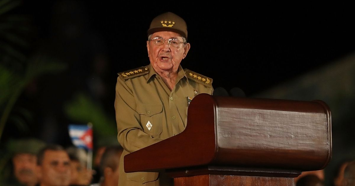 Cuban President Raul Castro speaks during a memorial tribute for his brother, former president of Cuba Fidel Castro, at the Antonio Maceo Revoloution Square before his burial on Dec. 3, 2016, in Santiago de Cuba, Cuba.
