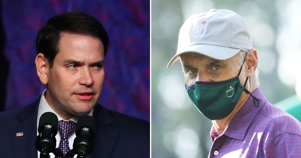 Republican Sen. Marco Rubio of Florida, left, wrote a letter to MLB commissioner Rob Manfred on Monday in which the senator identified some of the hypocritical positions that Manfred holds.