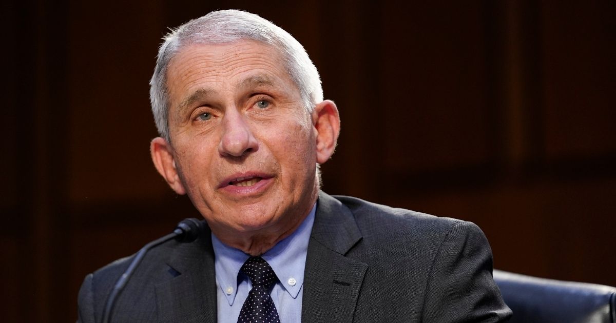 Dr. Anthony Fauci, director of the National Institute of Allergy and Infectious Diseases, testifies during a Senate Health, Education, Labor and Pensions Committee hearing on the federal coronavirus response on Capitol Hill on March 18, 2021, in Washington, D.C.