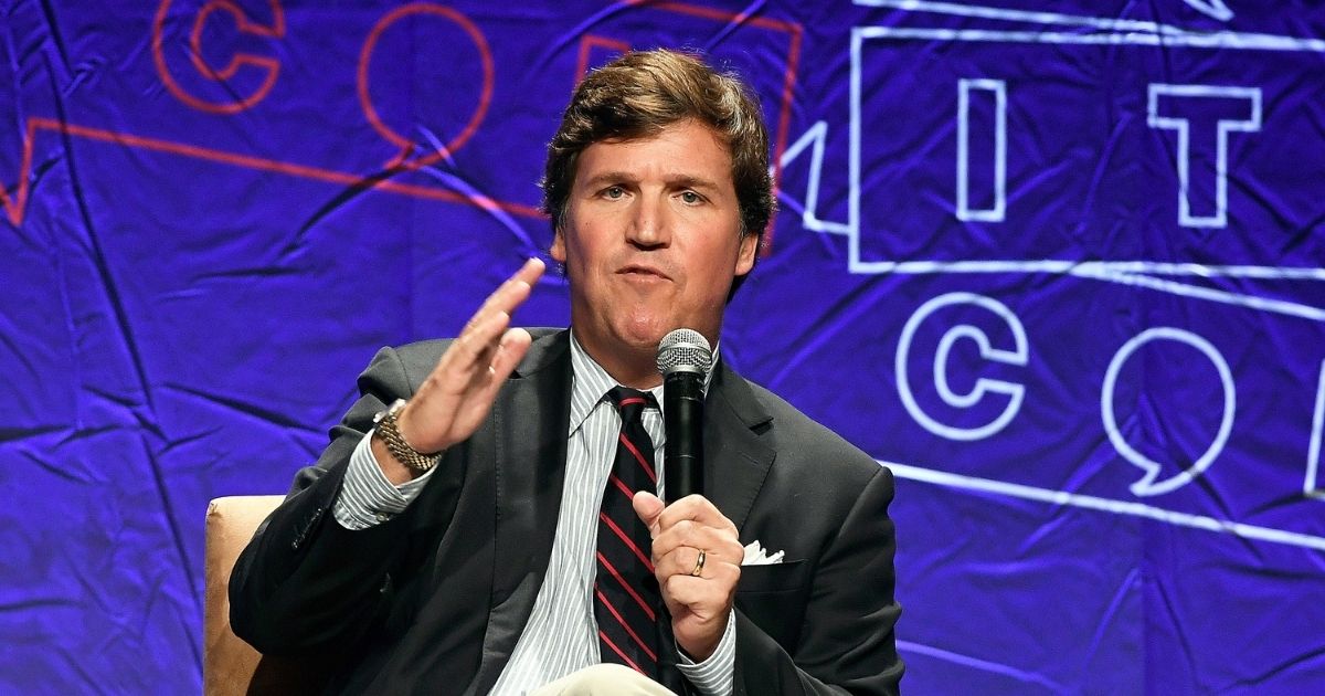 Fox News anchor Tucker Carlson speaks during Politicon 2018 at Los Angeles Convention Center on Oct. 21, 2018, in Los Angeles.