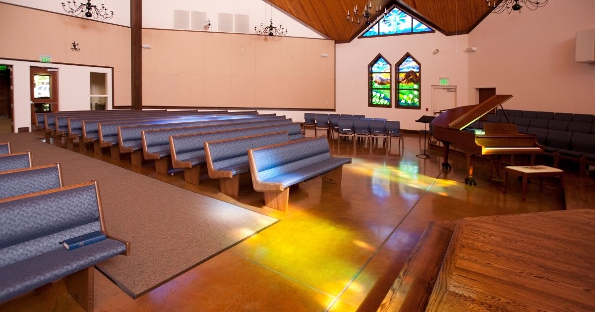 This is a stock photo of an empty church in North Carolina, but the scene contains a dose of reality: Church membership in the United States continues to decline.