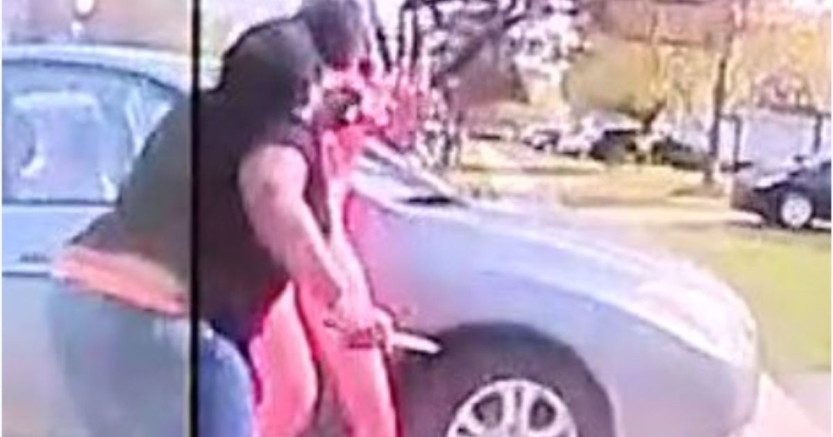 A still picture from police body-cam footage allegedly shows Ma'Khia Bryant attacking a woman in Columbus, Ohio, on Tuesday. Bryant was fatally shot by police in the incident.