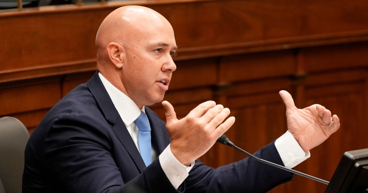 Republican Rep. Brian Mast of Florida speaks during a House Foreign Affairs Committee hearing on Capitol Hill in Washington on March 10.