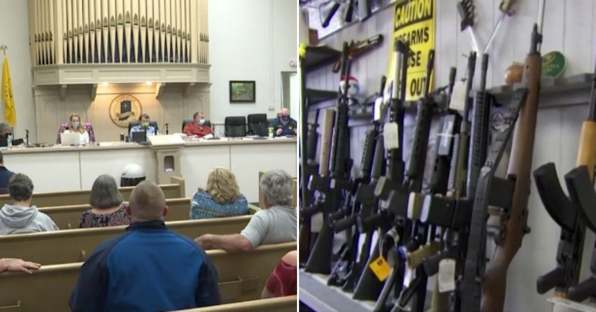 The town council of Mooresville, Indiana, declared the community to be a "sanctuary town" town for both the First and Second Amendments on Tuesday.