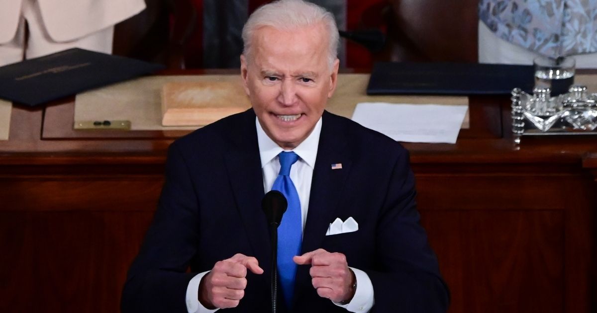 President Joe Biden addresses a joint session of congress on Wednesday in Washington D.C.
