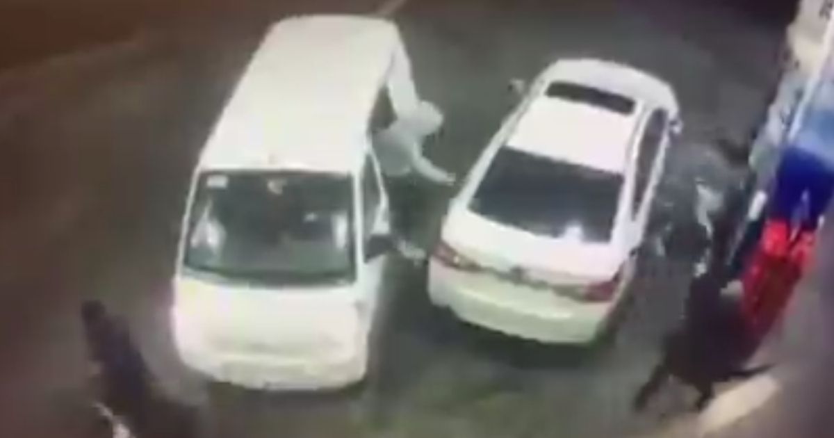 Released gas station footage depicts an attempted carjacking in which the would-be victim prevented his assailants from stealing his car.