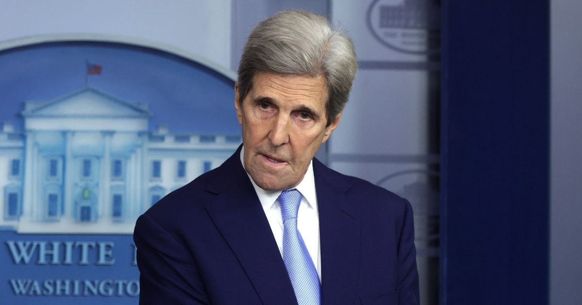 Former Secretary of State John Kerry, now President Joe Biden's special envoy for climate, is pictured at an April 22 news briefing at the White House.