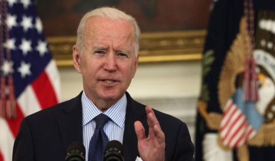 President Joe Biden speaks at the White House on Tuesday.