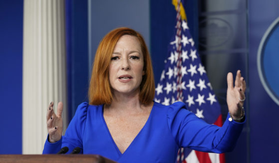 White House press secretary Jen Psaki speaks during the daily briefing at the White House in Washington, Wednesday.