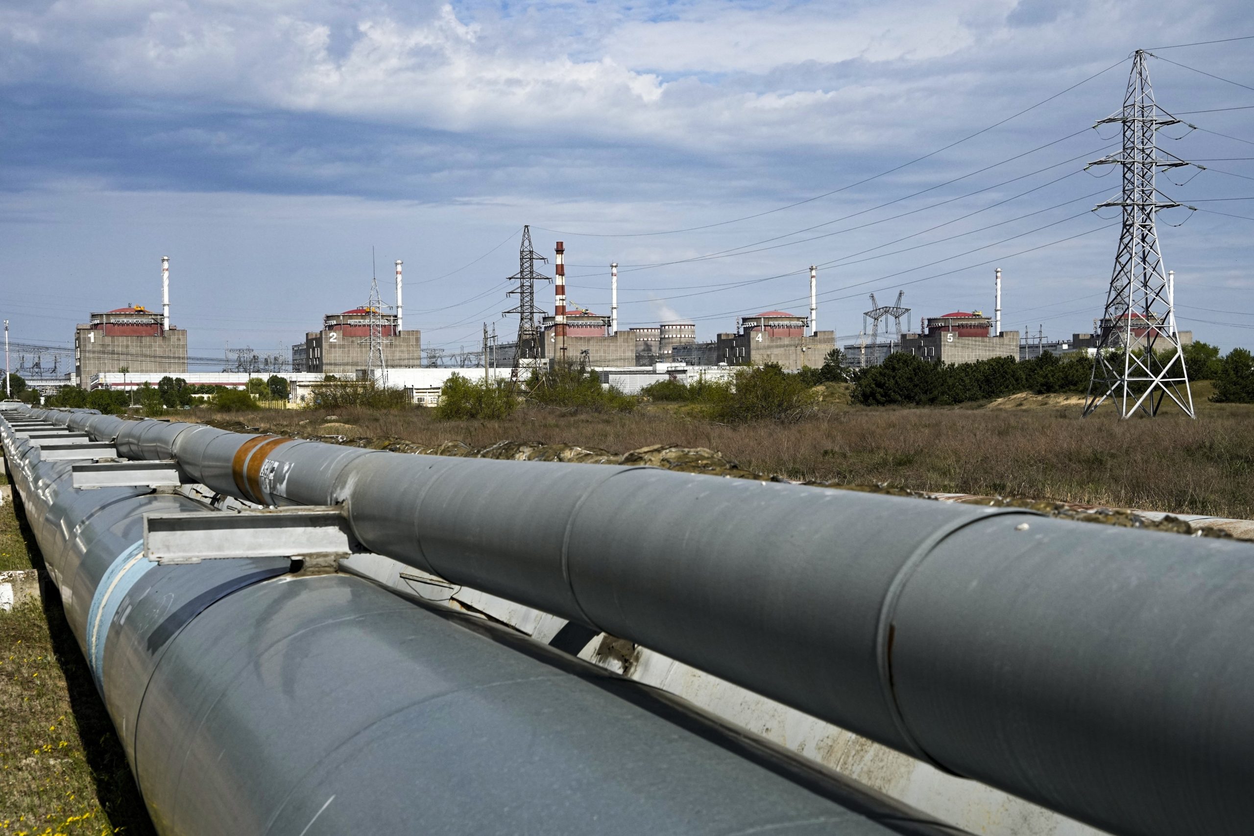 A view of the Zaporizhzhia Nuclear Power Station, in Enerhodar, Zaporizhzhia region, in territory under Russian military control on May 1.