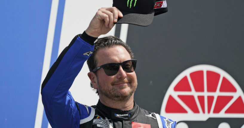 NASCAR Cup Series driver Kurt Busch, seen in a file photo from July, announced Saturday he will miss the rest of this season with a concussion and will not compete full-time in 2023.