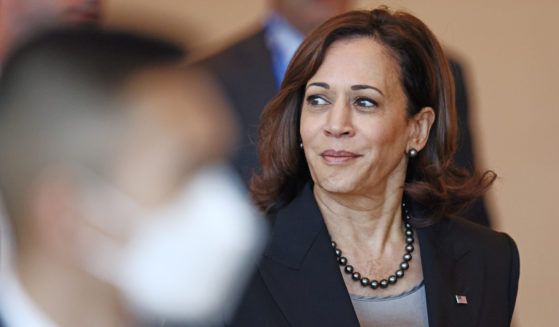 Vice President Kamala Harris arrives at the APEC Economic Leaders Meeting during the APEC summit in Bangkok, Thailand, on Saturday.