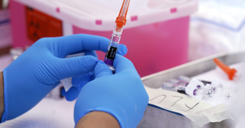 A flu vaccine is readied at the L.A. Care and Blue Shield of California Promise Health Plans' Community Resource Center in Lynwood, California, on Oct. 28.