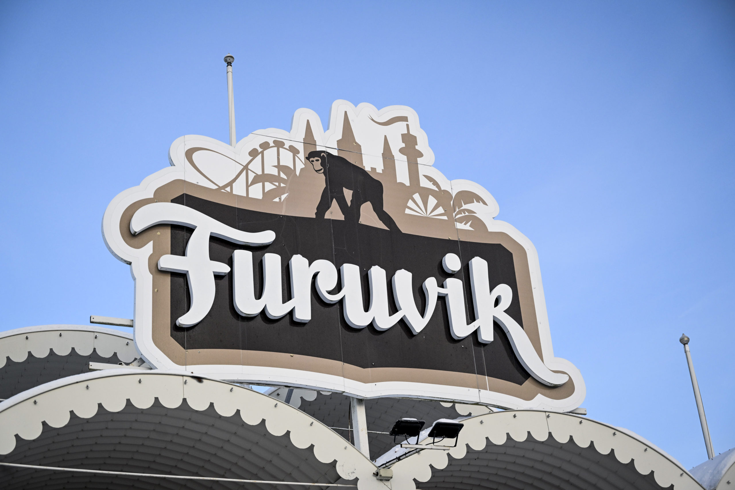 This photo shows the main entrance of the Furuvik Zoo near Gavle, Sweden, on Thursday.