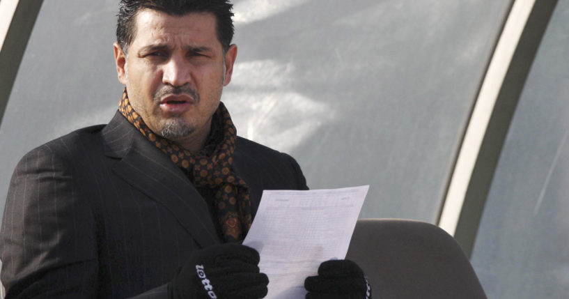 Ali Daeim, then the coach of Iran's soccer team, is pictured before an Asian Cup 2011 qualifying soccer match between Iran and Singapore in Tehran, Iran, on Jan. 14, 2009.