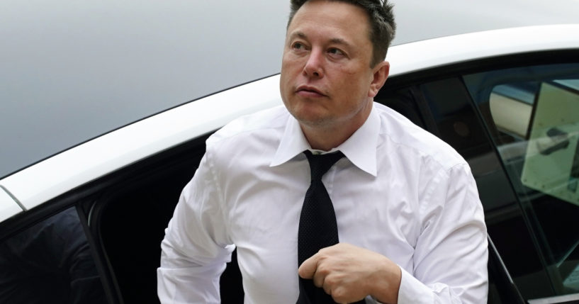 Elon Musk arrives at the justice center in Wilmington, Delaware, on July 13, 2021.