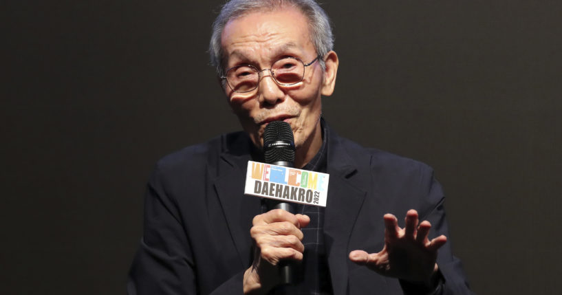 Oh Young-Soo speaks during a news conference at the Welcome Daehakro Festival 2022 in Seoul, South Korea, on Sept. 21.