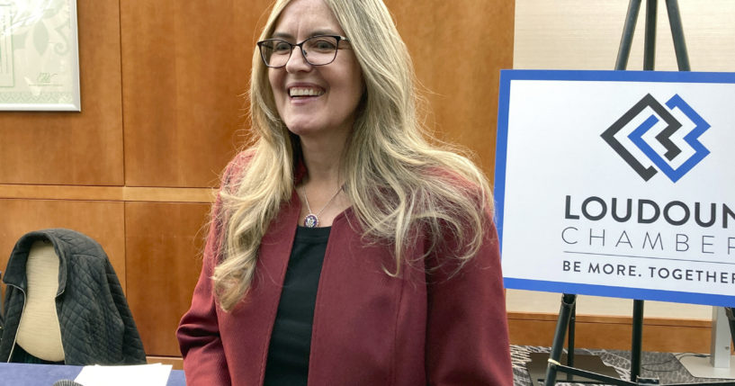 Virginia Rep. Jennifer Wexton speaks with reporters in Leesburg, Virginia, on Oct. 20, 2022.