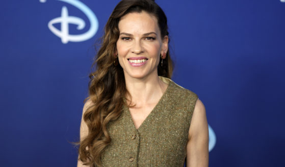 Hilary Swank attends the Disney 2022 Upfront presentation in New York City on May 17, 2022.