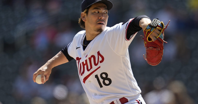 Minnesota Twins pitcher Kenta Maeda plays against the Chicago White Sox in Minneapolis, Minnesota, on April 10.