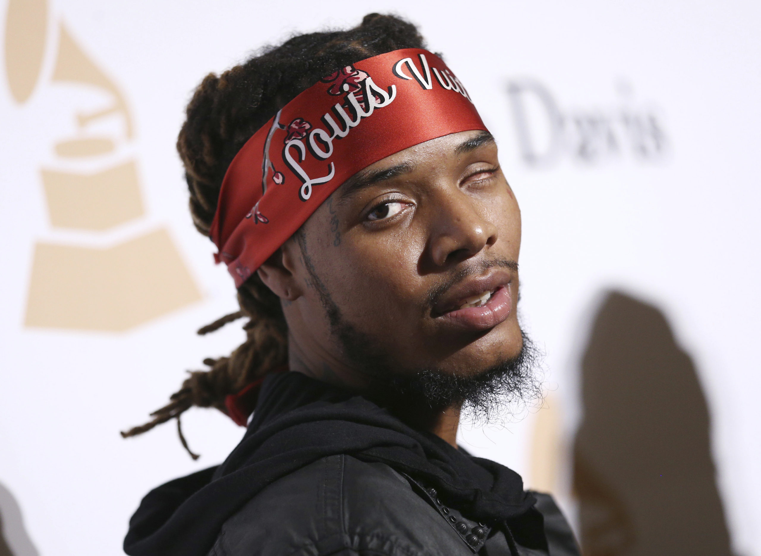 Fetty Wap arrives at the 2016 Clive Davis Pre-Grammy Gala in Beverly Hills, California, on Feb. 14, 2016.