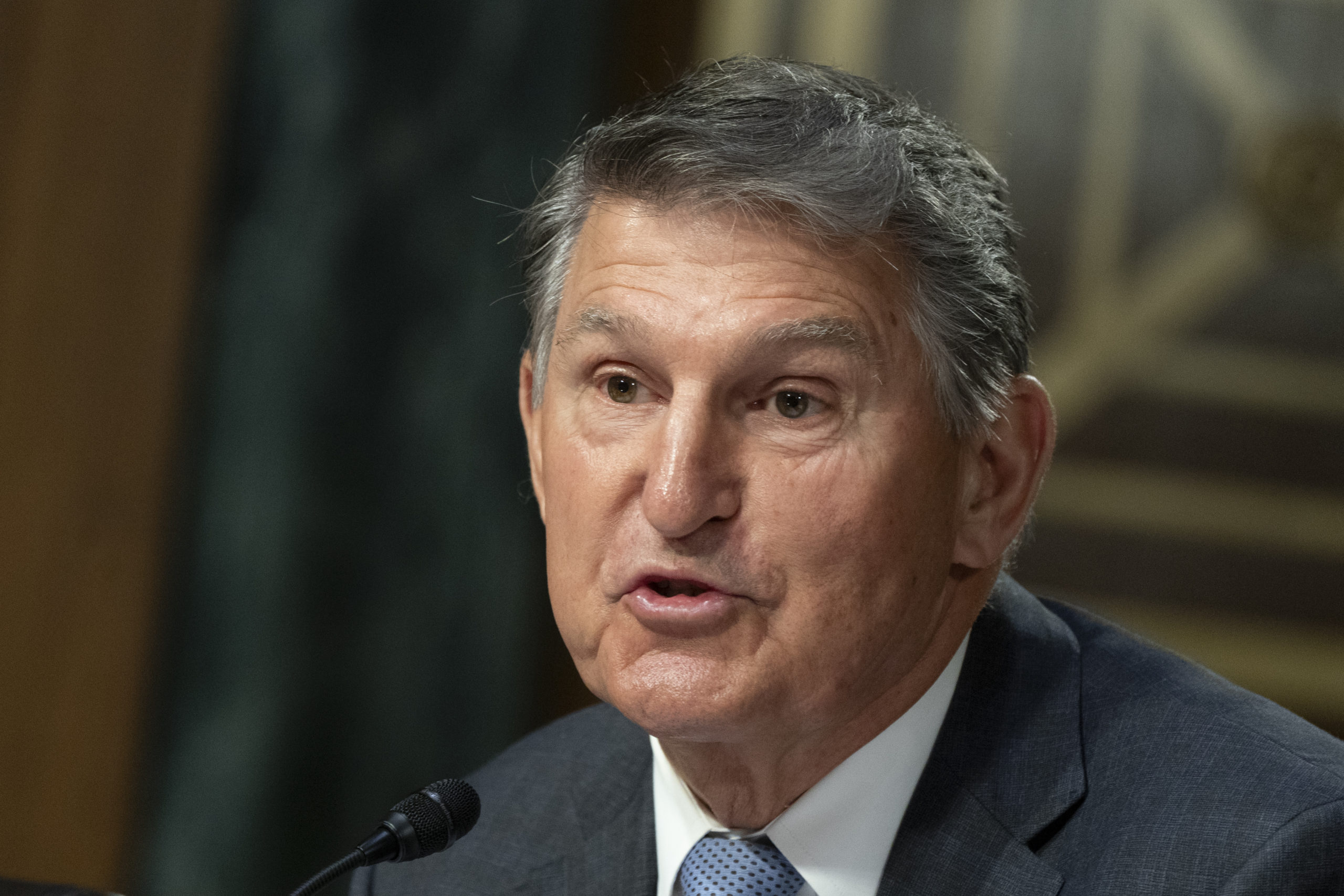 Sen. Joe Manchin, D-W.Va., speaks during a Senate Appropriations Committee hearing, July 11, 2023, on Capitol Hill in Washington.