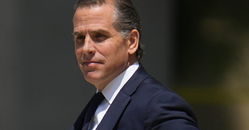 Hunter Biden leaves the courthouse in Wilmington, Delaware,on July 26.