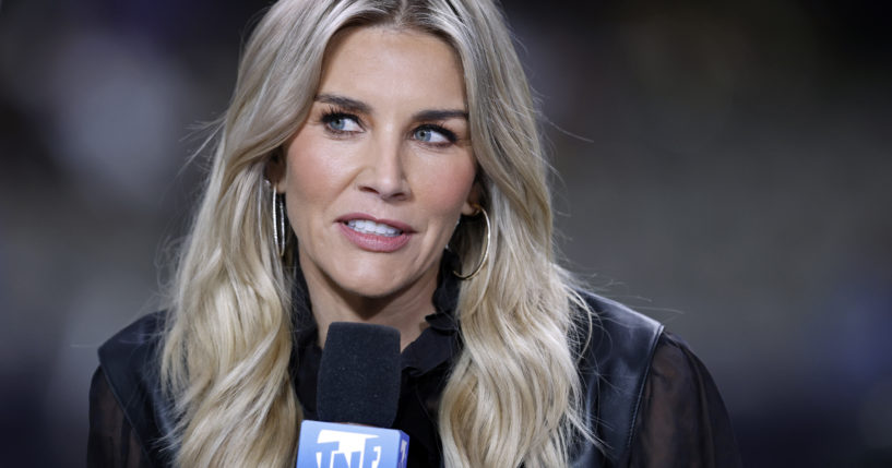 Amazon Prime "Thursday Night Football" commentator Charissa Thompson speaks before an NFL game between the New Orleans Saints and Jacksonville Jaguars on Oct. 19.