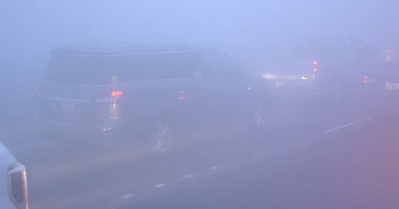 Traffic reached a standstill on I-10 in Louisiana after a "super fog" caused a deadly crash on Tuesday.