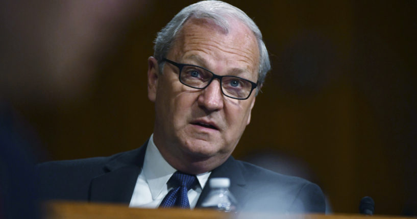 Sen. Kevin Cramer speaks during a hearing on Capitol Hill in Washington, D.C, on May 20, 2020. Cramer's 42-year-old son was involved in a police car chase on Wednesday that resulted in the death of a sheriff's deputy.