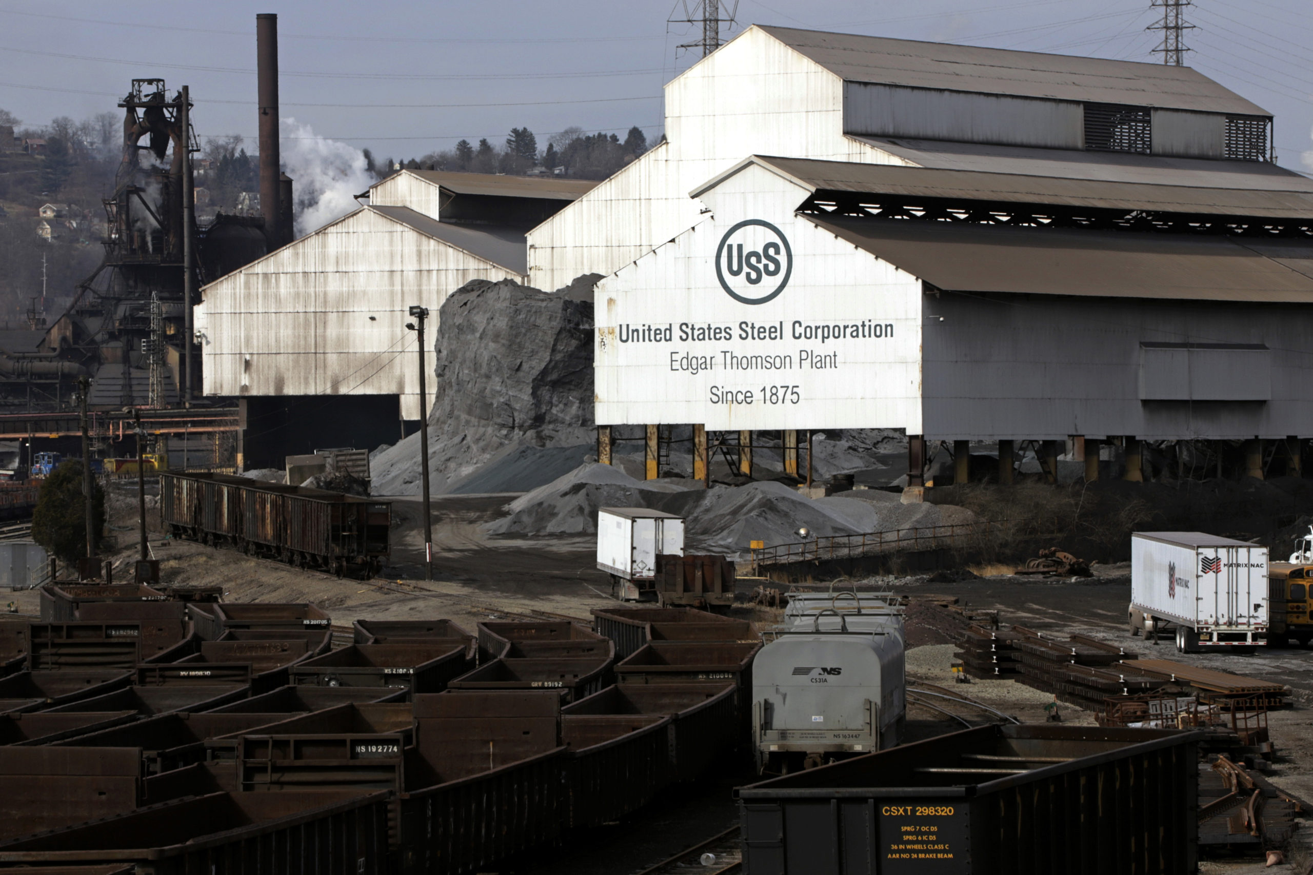 United States Steel’s Edgar Thomson Plant in Braddock, Pennsylvania, is pictured on Feb. 26, 2019.