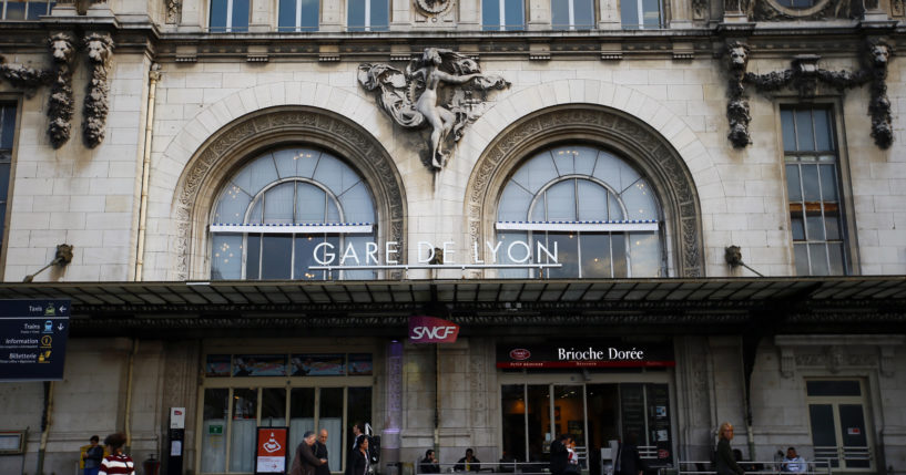 An assailant injured three people in a stabbing attack at the Gare de Lyon train station in Paris, Saturday.