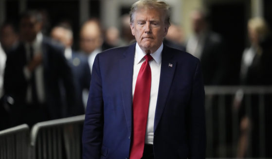 Former President Donald Trump leaves Manhattan criminal court in New York City on Feb. 15.