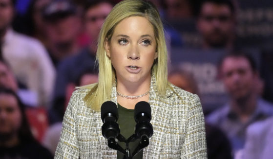 Amanda Zurawski introduces President Joe Biden to speak at an event on the campus of George Mason University in Manassas, Virginia, on Jan. 23 to campaign for abortion rights