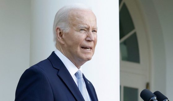 President Joe Biden speaks at a reception celebrating Jewish American Heritage Month in the Rose Garden of the White House in Washington on Monday.