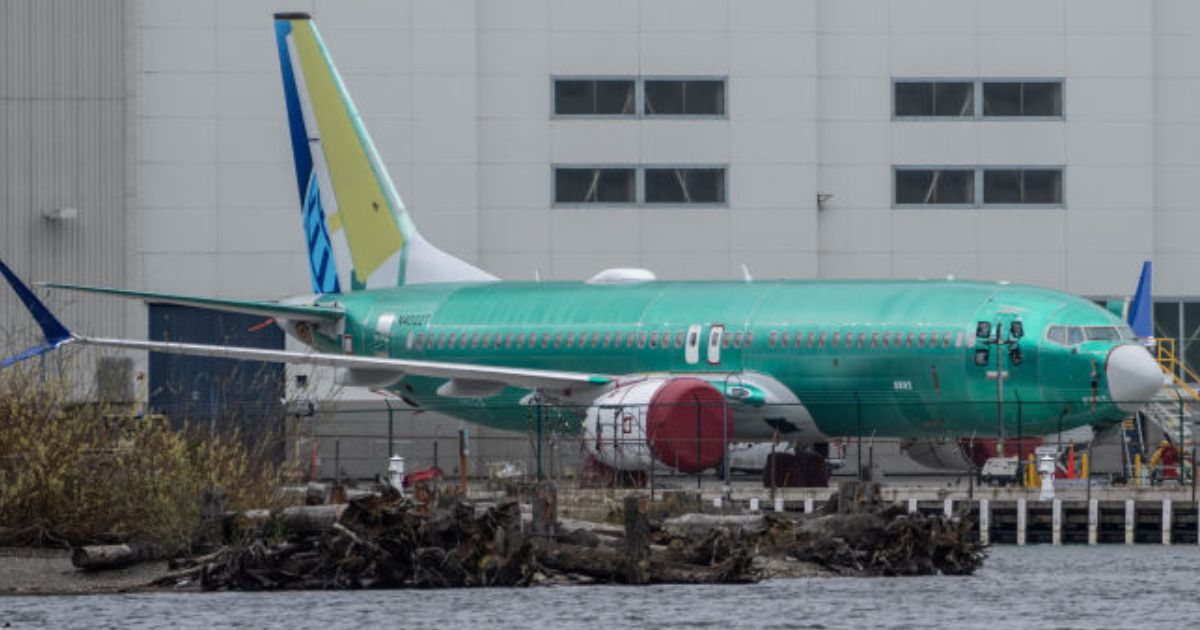 A Boeing 737 MAX airplane is pictured outside a Boeing factory in Renton, Washington, in a file photo from March 25.