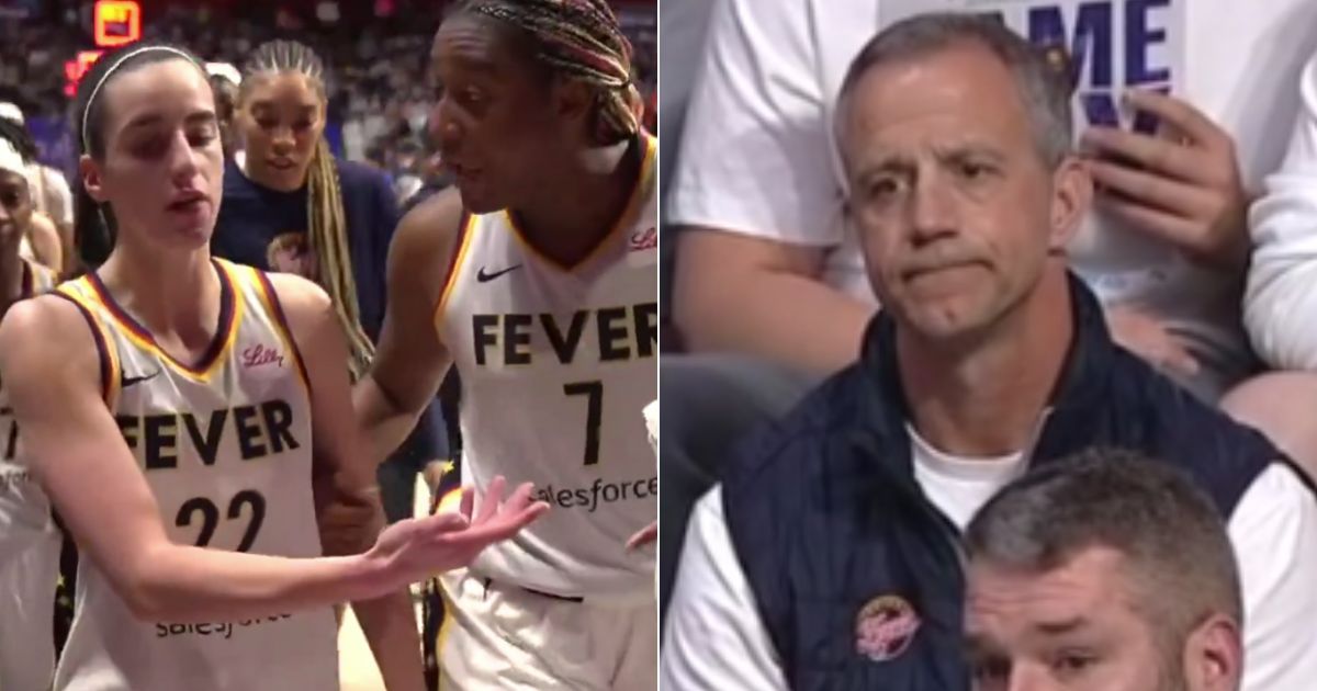 WNBA rookie Caitlin Clark, far left, struggled in her WNBA debut on Tuesday, and her father's, right, face summed up the disappointment. (
