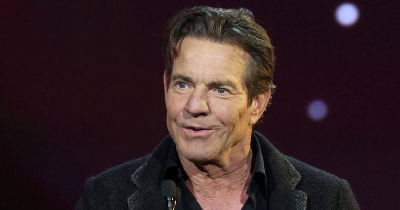 Dennis Quaid, seen in an April photo, portrays former President Ronald Reagan in a new movie opening Aug. 30.