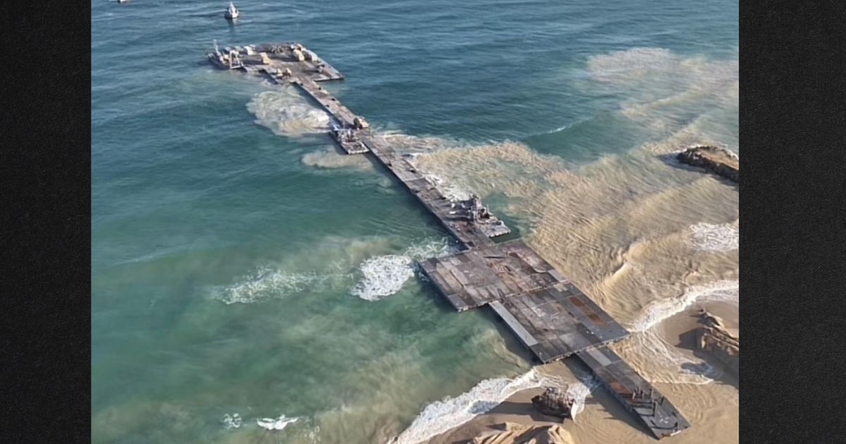 The pier began sinking into the sea less than two weeks after its completion.