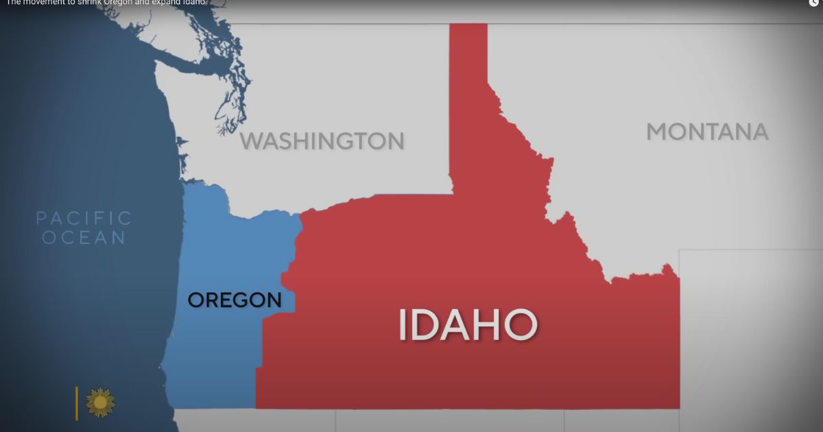 The proposed change would re-draw state lines to bring 14 Oregon counties into Idaho.