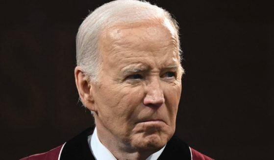 President Joe Biden attends Morehouse College's graduation ceremony in Atlanta, Georgia on Sunday.